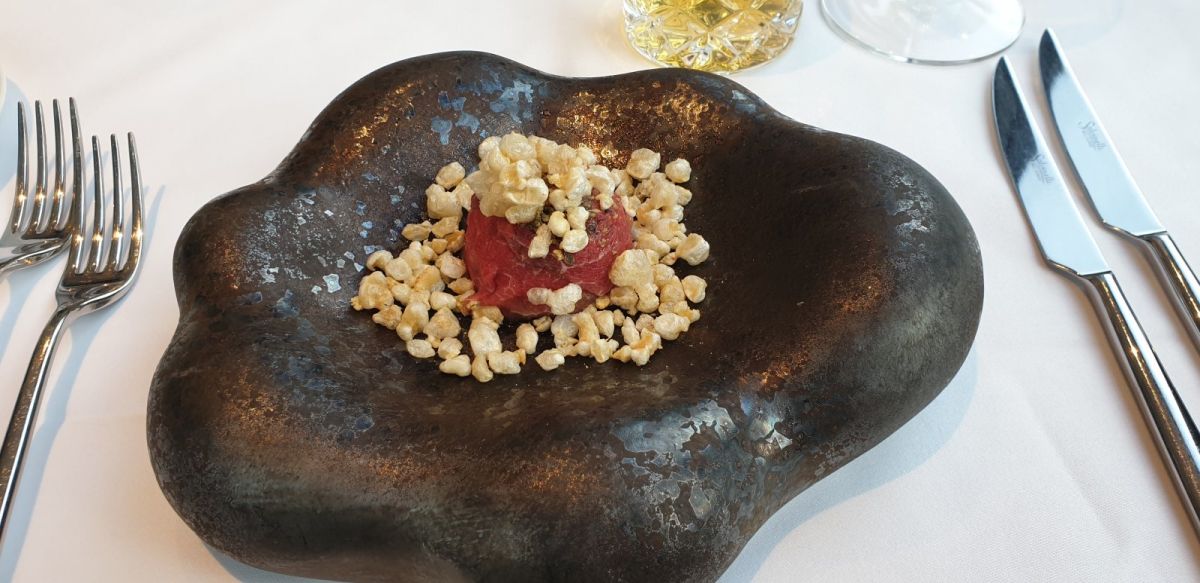 a starter on the menu at Debeluhs in the litlte known town of Brezice.. a starter on the menu at Debeluhs in the litlte known town of Brezice..