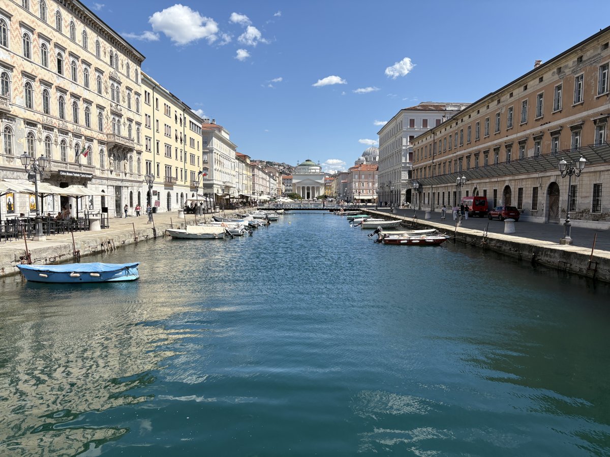 Grand Canal in the centre of Trieste.. Grand Canal in the centre of Trieste..