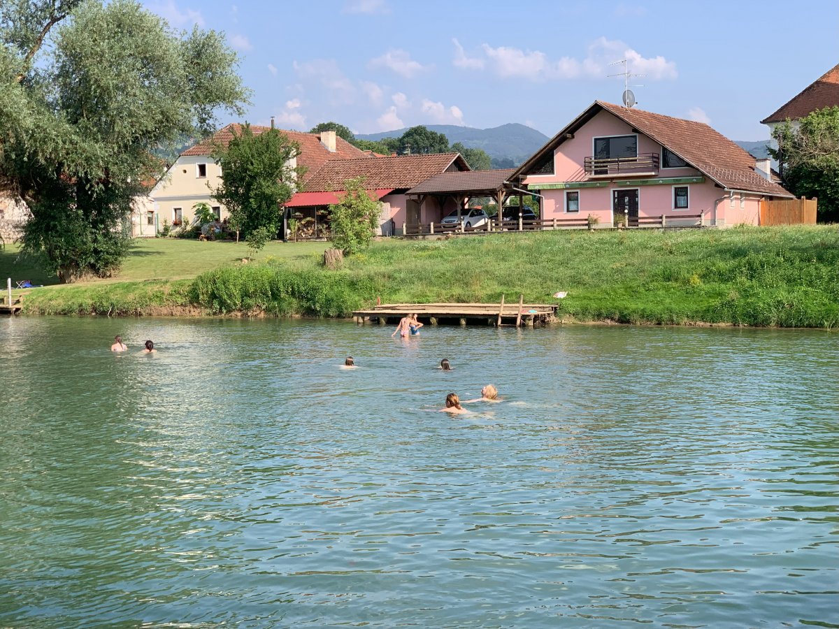 The Krka is one of many rivers you can swim in Green Slovenia.. we jumped in after our rowing.. The Krka is one of many rivers you can swim in Green Slovenia.. we jumped in after our rowing..
