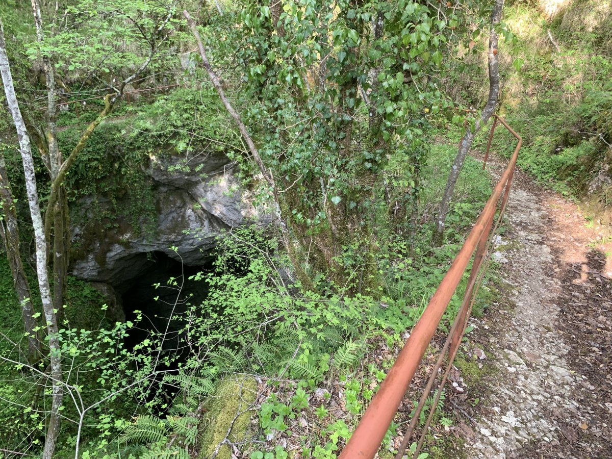 a nice gentle opening descent to the cave leaves you guessing at what adventures are in store..