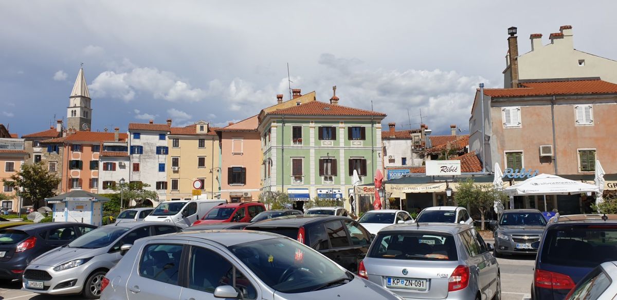Izola is another of the Slovenian coastal towns with a Venetian church tower.. Izola is another of the Slovenian coastal towns with a Venetian church tower..