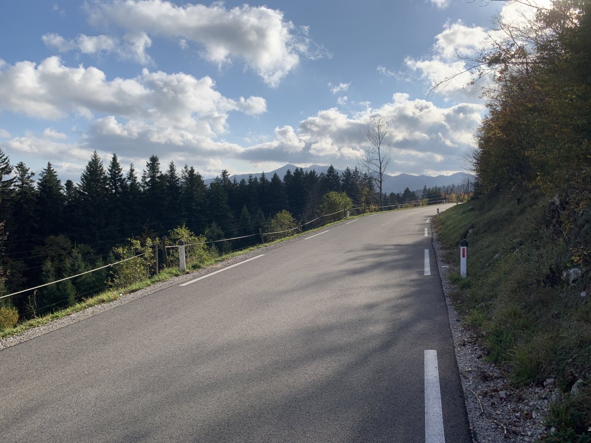 the road opens out from the forest as you head towards the Vipava Valley and the Mediterranean sea.. the road opens out from the forest as you head towards the Vipava Valley and the Mediterranean sea..