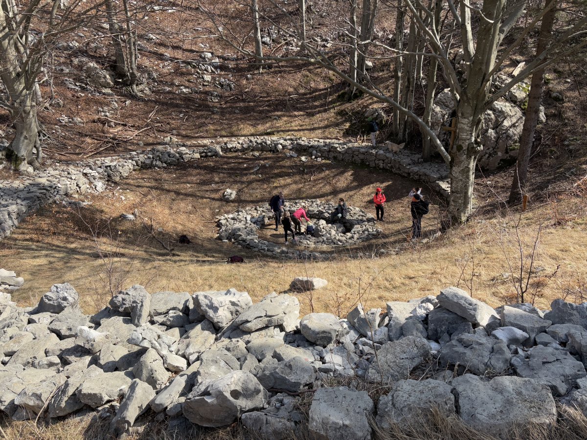 The Stone Snail is a clever, unique thing to do with a sink hole and a lot of white Karst rocks.. The Stone Snail is a clever, unique thing to do with a sink hole and a lot of white Karst rocks..