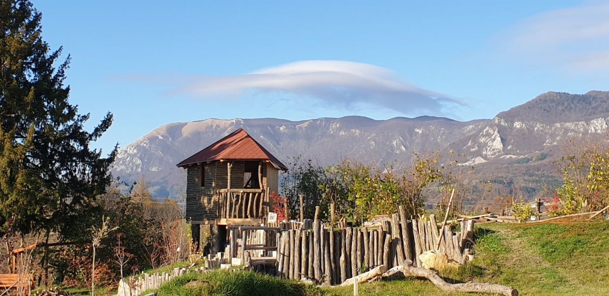 late Autumn view from the Lodge to Nanos..