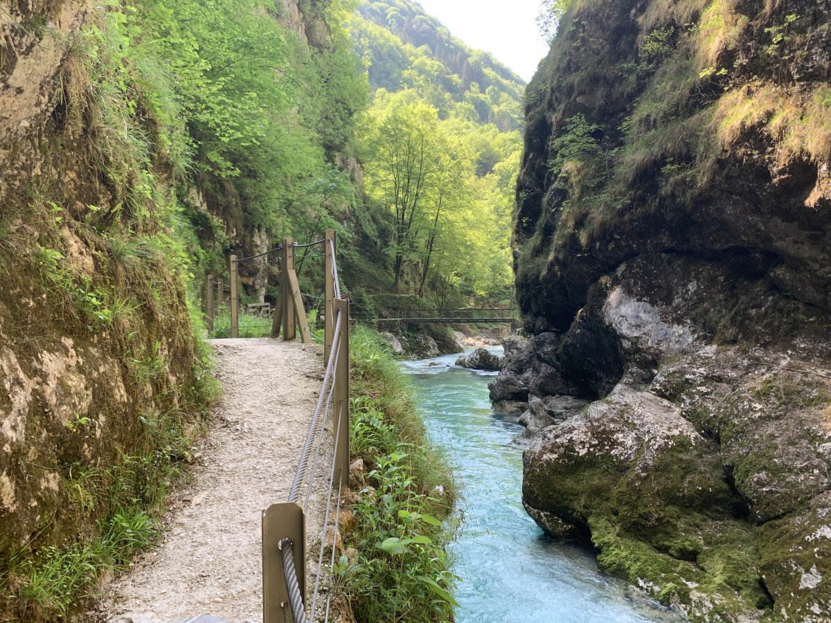 just one of the sensational attractions upriver from Gorica is the uberstunning Tolmin Gorge.. just one of the sensational attractions upriver from Gorica is the uberstunning Tolmin Gorge..