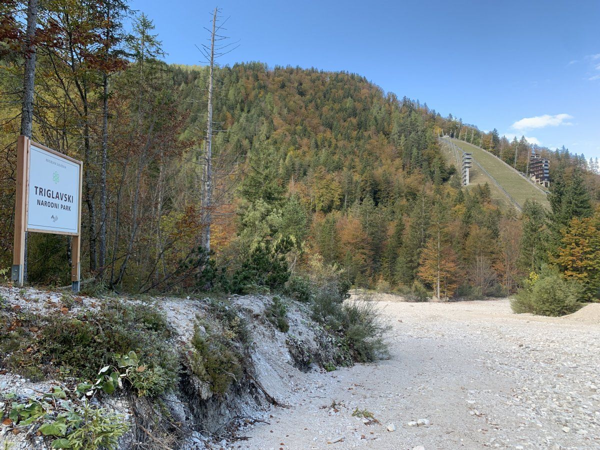 check out the world cup ski slope carved into the side of the mountain right on the edge of Slovenia's main national park..