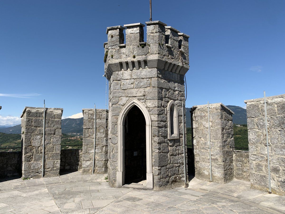 grand exit to the staircase at the top of the tower..