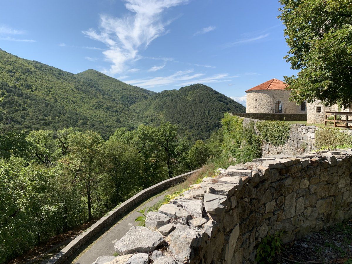 view over the entrance road..