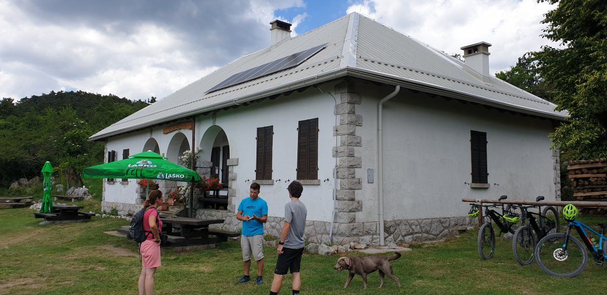 stopping for lunch at an eco restaurant on top of Nanos.. stopping for lunch at an eco restaurant on top of Nanos..