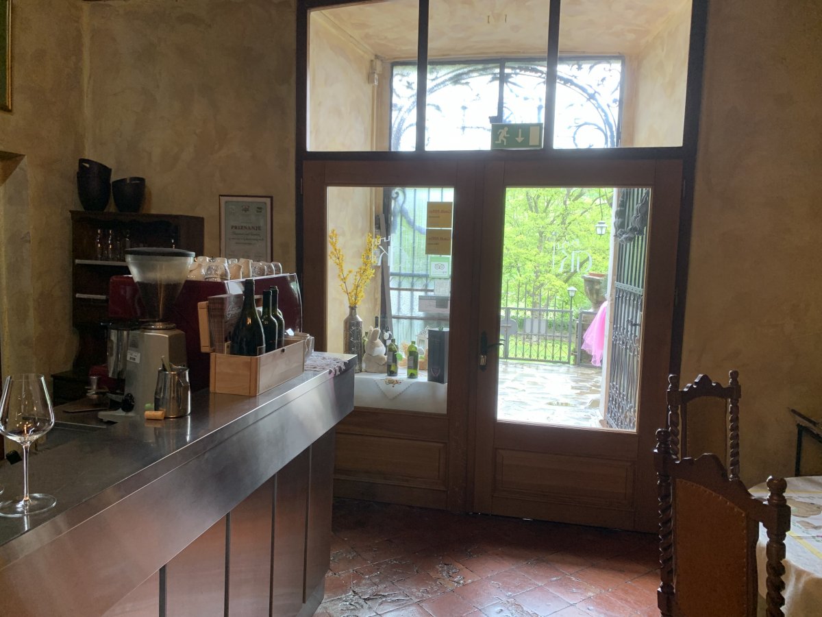 inside the Kromerk castle restaurant..