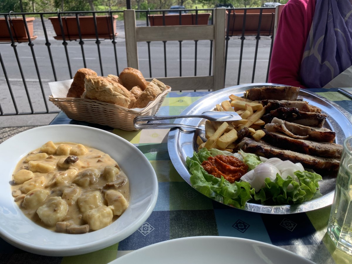 Hog roast and chips..