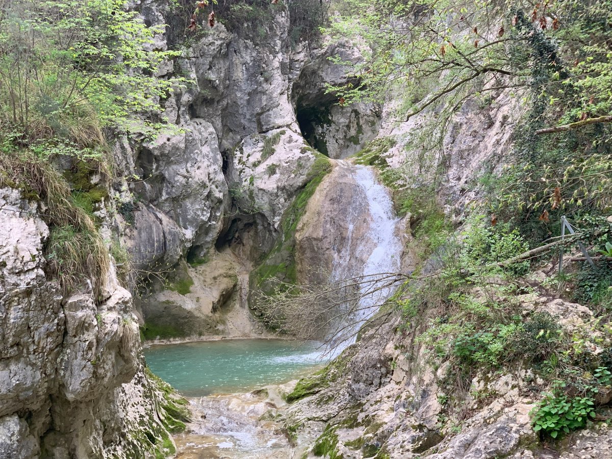 Close up view of the first waterfall..