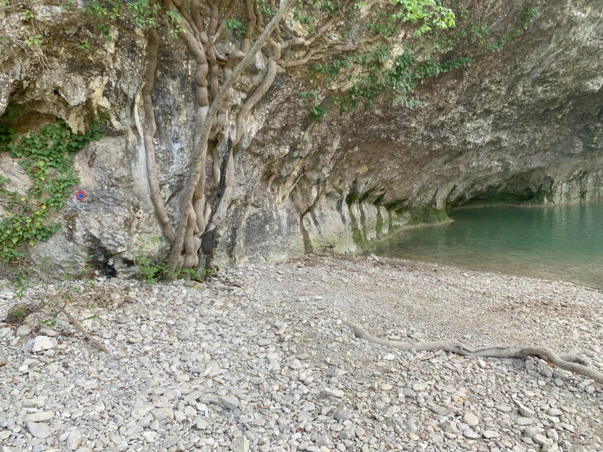 Stunning rock formation at the Mala Pec, (Little Oven) waterfall..