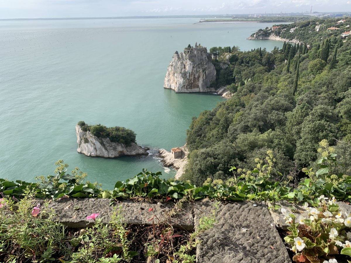 Sensational view from the battlements to the old castle..