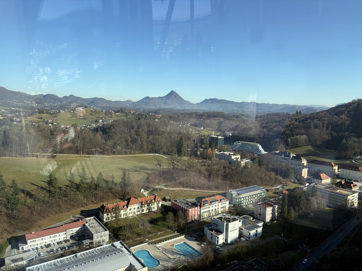 You can see the hotels and pools are all centred around where the spring water comes out..