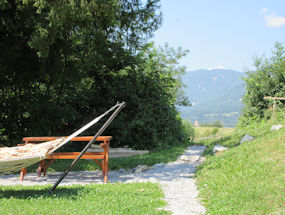 hammocks in the garden